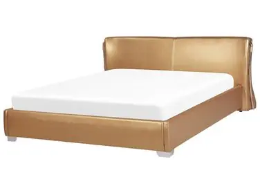 Waterbed Leather PARIS 180 x 200 cm (EU Super King) Gold - Bedroom