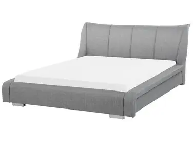Cama Tela NANTES 180 x 200 cm Gris claro - Dormitorio