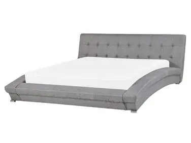 Cama Tela LILLE 160 x 200 cm Gris - Dormitorio