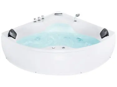 Bañera de hidromasaje LED esquinera SENADO 205 x 150 cm Blanco - Baño