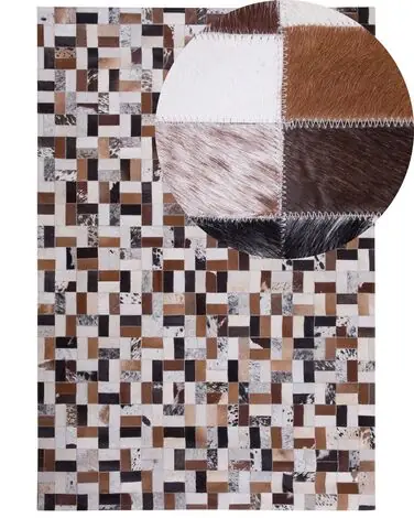 Alfombra CESME Multicolor 160 x 230 cm Piel - Accesorios decorativos