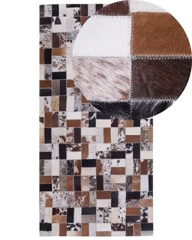 Alfombra CESME Multicolor 80 x 150 cm Piel - Accesorios decorativos