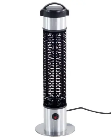 Freestanding Infrared Patio Heater VEZUVIO 800 W Black - Garden & Balcony