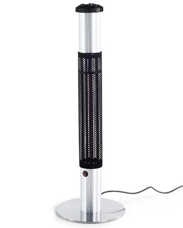 Freestanding Infrared Patio Heater VEZUVIO 1500 W Black - Garden & Balcony