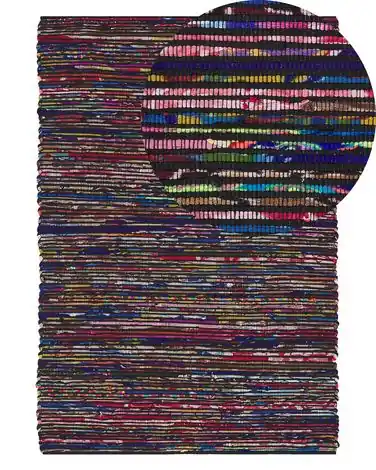 Alfombra BARTIN Negro 140 x 200 cm - Accesorios decorativos