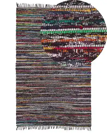 Alfombra DANCA Negro 140 x 200 cm - Accesorios decorativos