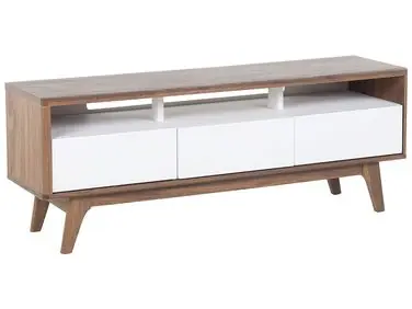 TV Stand SYRACUSE Brown/ White - Living Room