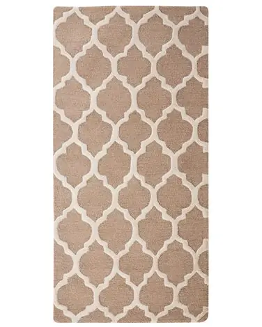 Alfombra ERBAA Beige 80 x 150 cm Lana - Accesorios decorativos