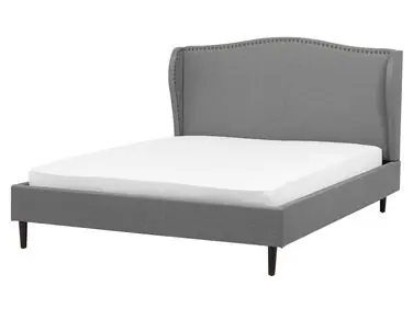 Cama Tela COLMAR 160 x 200 cm Gris - Dormitorio