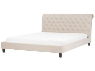 Cama Tela REIMS 180 x 200 cm Beige - Dormitorio