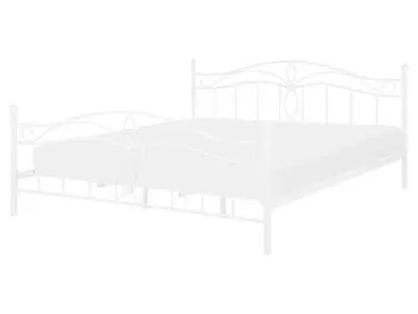 Cama Metal ANTLIA 160 x 200 cm Blanco - Dormitorio