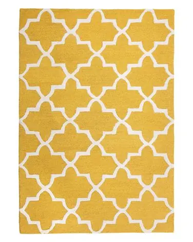 Alfombra SILVAN Amarillo 140 x 200 cm Lana - Accesorios decorativos