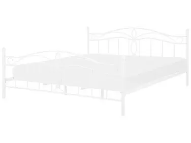 Cama Metal ANTLIA 180 x 200 cm Blanco - Dormitorio
