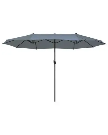 Sombrilla de jardín 460 cm SIBILLA Gris - Jardín y balcón