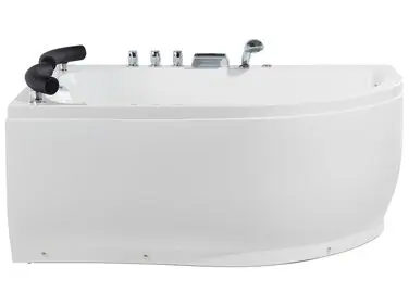 Bañera de hidromasaje LED esquinera PARADISO Derecha 158 x 113 cm Blanco - Baño
