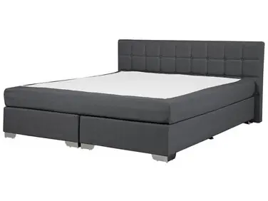 Cama continental Tela ADMIRAL 180 x 200 cm Gris oscuro - Dormitorio