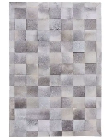 Alfombra ALACAM Gris 140 x 200 cm Piel - Accesorios decorativos