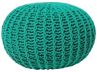 Puf CONRAD Algodón Verde esmeralda - Sala de estar