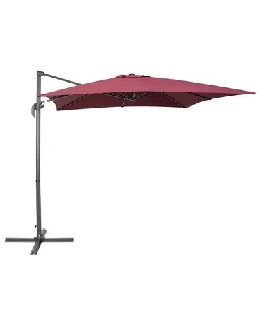 Sombrilla sin volantes 250 cm MONZA Borgoña - Jardín y balcón