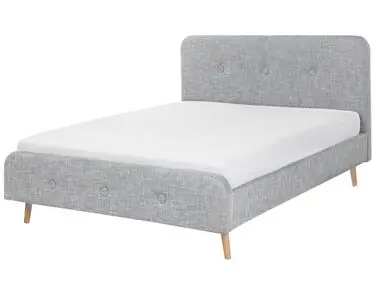 Cama Tela RENNES 180 x 200 cm Gris claro - Dormitorio