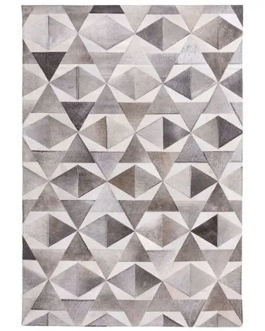 Alfombra ALAKA Gris 140 x 200 cm Piel - Accesorios decorativos