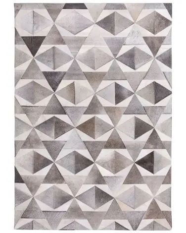 Alfombra ALAKA Gris 160 x 230 cm Piel - Accesorios decorativos
