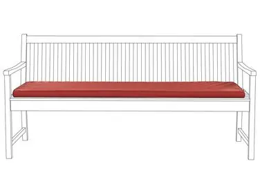 Cojín para banco VIVARA 169 x 50 cm Rojo oscuro - Accesorios decorativos