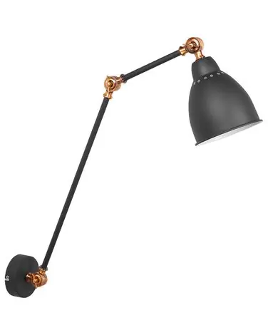 Wall Lamp MISSISSIPPI Graphite Grey Metal Adjustable - Home Accessories