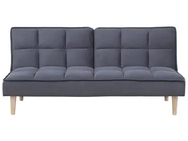 Sofa Bed 3 Seater SILJAN Fabric Dark Grey - Living Room