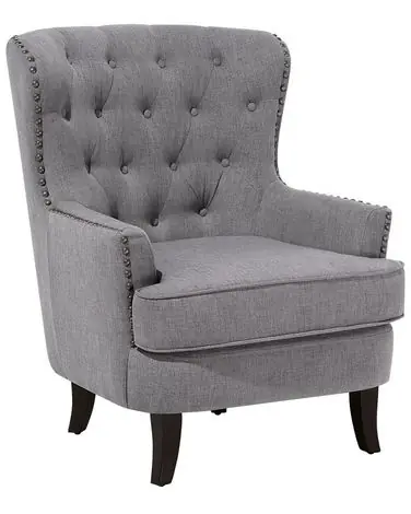 Armchair VIBORG II Fabric Light Grey - Living Room