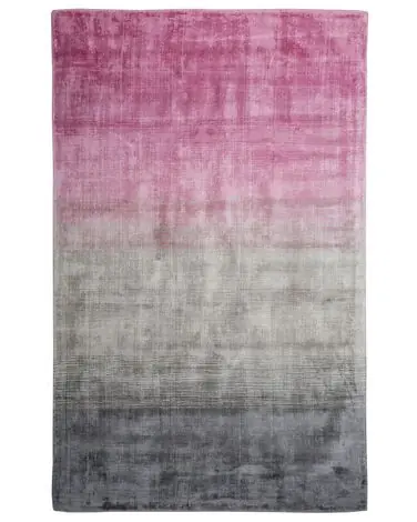 Alfombra ERCIS Rosa 140 x 200 cm Viscosa - Accesorios decorativos