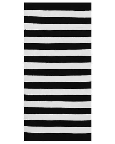 Alfombra de exterior TAVAS Negro/Blanco 80 x 150 cm - Accesorios decorativos