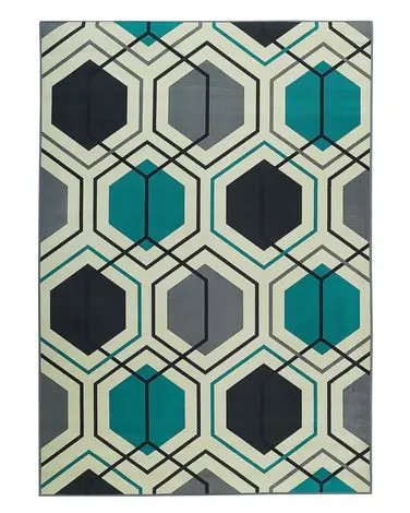 Alfombra GIRESUN Multicolor 140 x 200 cm - Accesorios decorativos