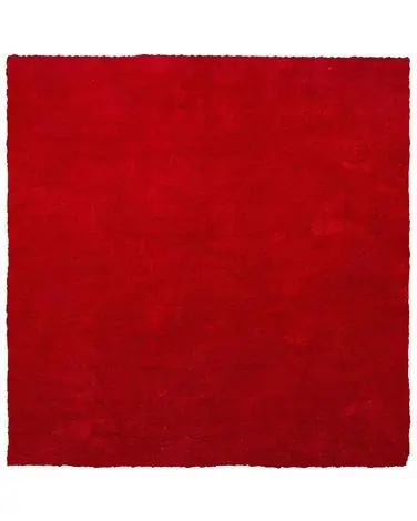Alfombra de pelo largo DEMRE Rojo 200 x 200 cm - Accesorios decorativos