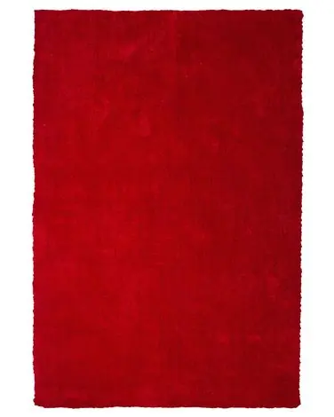 Alfombra de pelo largo DEMRE Rojo 140 x 200 cm - Accesorios decorativos