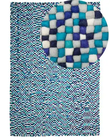 Alfombra AMDO Azul marino 160 x 230 cm Lana - Accesorios decorativos