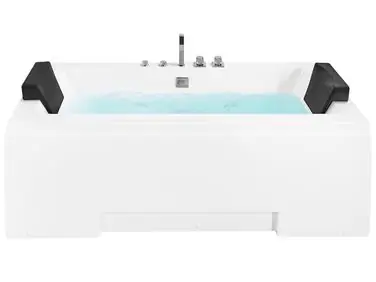 Bañera de hidromasaje LED esquinera GALLEY 170 x 75 cm Blanco - Baño