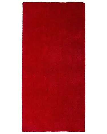 Alfombra de pelo largo DEMRE Rojo 80 x 150 cm - Accesorios decorativos