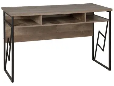 Home Office Desk FORRES Brown/ Black 120 cm 60 cm