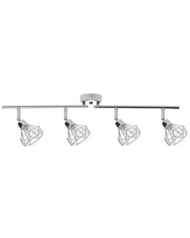 4 Light Spotlight ERMA Silver Metal Adjustable - Home Accessories
