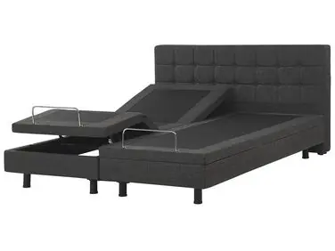 Adjustable Bed Fabric DUKE 180 x 200 cm (EU Super King) Dark Grey - Bedroom