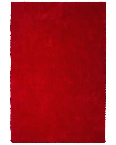 Alfombra de pelo largo DEMRE Rojo 160 x 230 cm - Accesorios decorativos