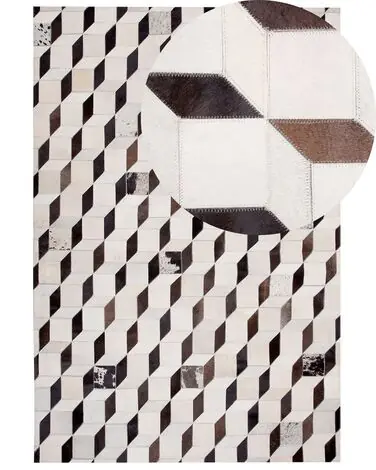 Alfombra ALPKOY Blanco 160 x 230 cm Piel - Accesorios decorativos