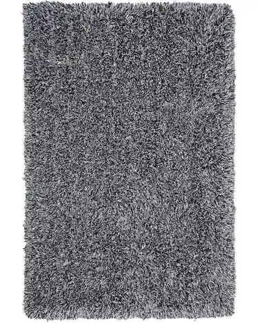 Alfombra de pelo largo CIDE Negro/Blanco 140 x 200 cm - Accesorios decorativos