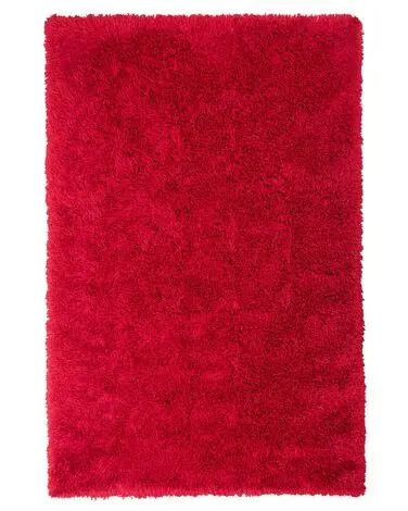Alfombra de pelo largo CIDE Rojo 140 x 200 cm - Accesorios decorativos