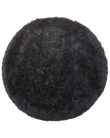 Alfombra de pelo largo CIDE Negro ø 140 cm - Accesorios decorativos