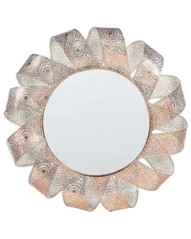 Wall Mirror MANGALORE 54 cm 54 cm Metal White - Home Accessories