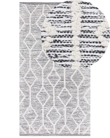 Alfombra EDREMIT Gris 80 x 150 cm Lana - Accesorios decorativos