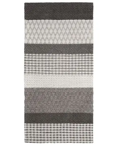 Alfombra AKKAYA Gris 80 x 150 cm Lana - Accesorios decorativos