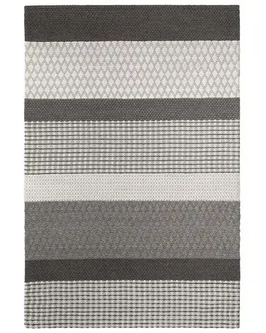 Alfombra AKKAYA Gris 140 x 200 cm Lana - Accesorios decorativos